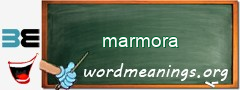 WordMeaning blackboard for marmora